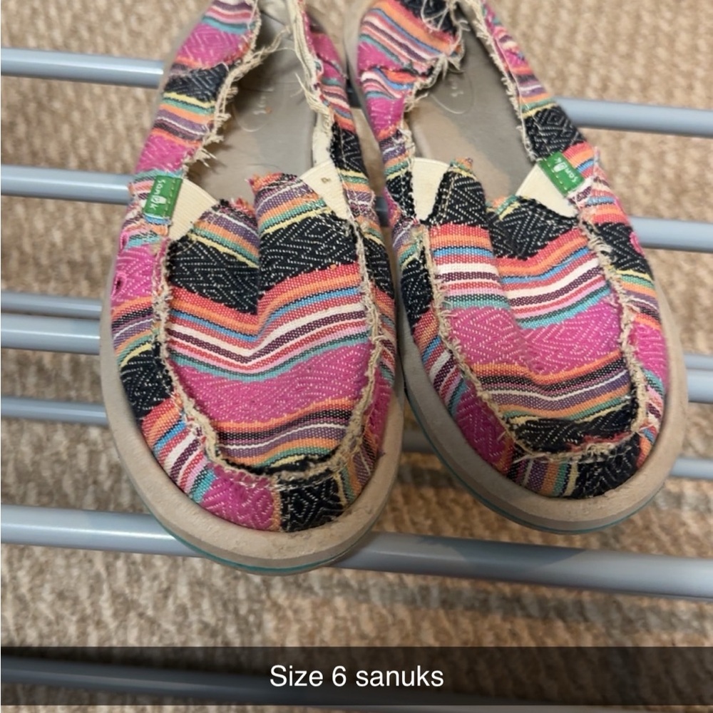 Colorful Striped Slip-On Shoes